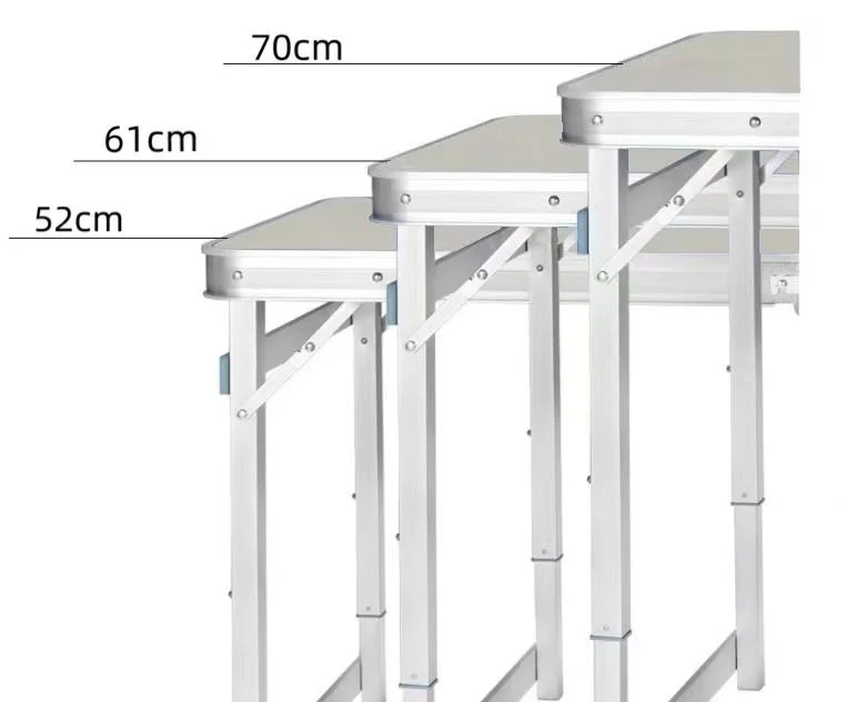 Foldable Camping Indoors and Outdoor Aluminium Side Table Set 4 Chairs