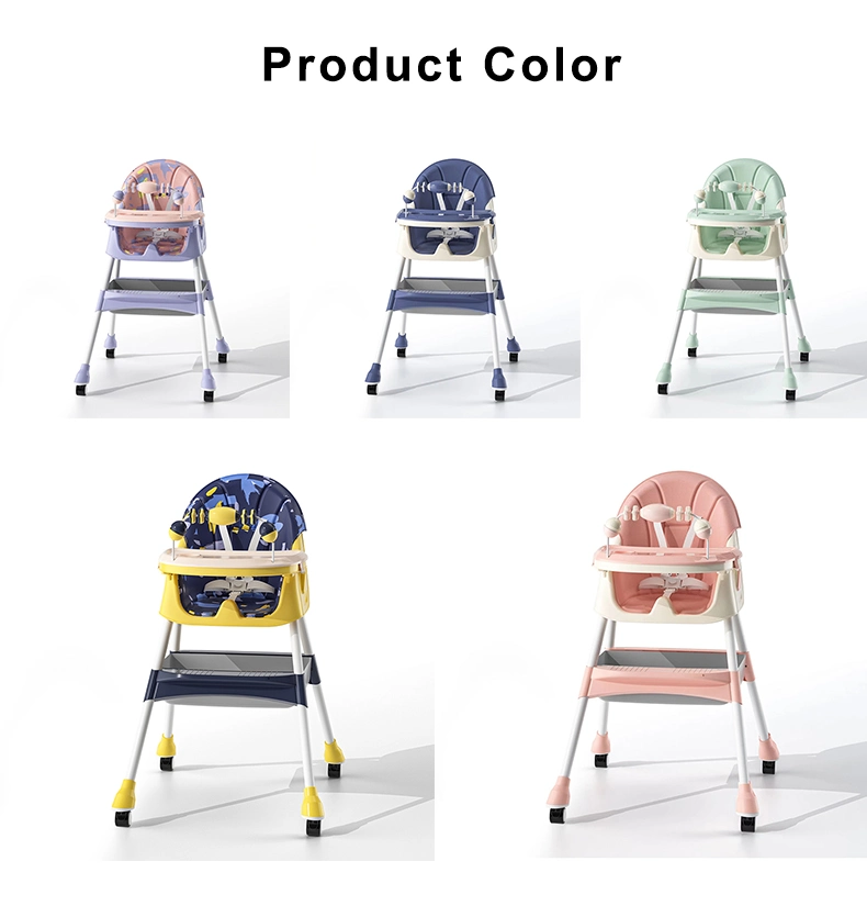 Safety Foldable Children&prime;s Portable High Table Side Baby Feeding Eating Dining Kids&prime; Chair