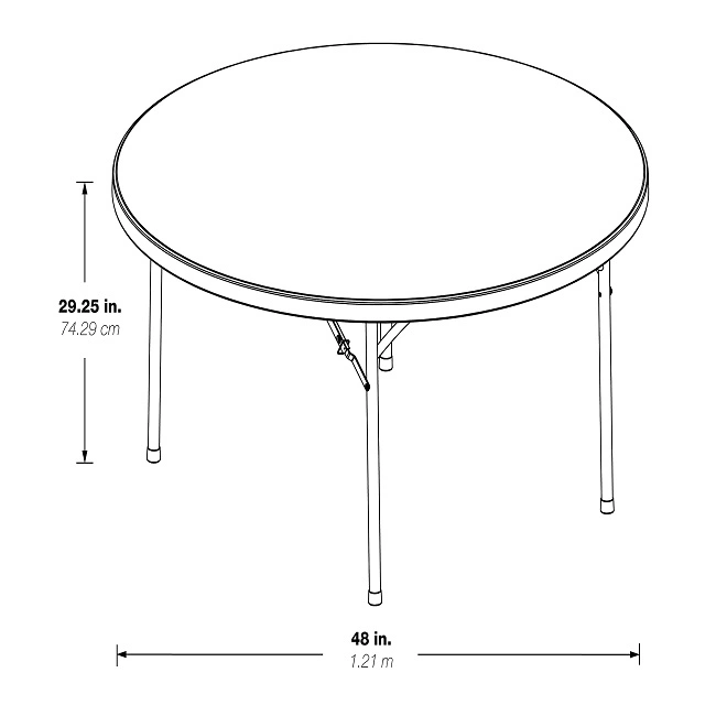 Cheap Price Durable 153 Cm 5FT Outdoor Wedding Banquet Round Foldable Plastic Table