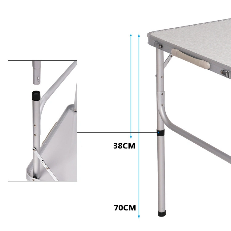 Cheap Utility Table Portable HDPE Folding Desk Outside Aluminum Camping Picnic Table