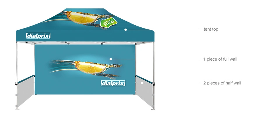 Custom 3X3m 3X4.5m 3X6m Top Roof Printing Folding Waterproof Heavy Duty Aluminum Pop up Canopy Tent for Outdoor Advertising