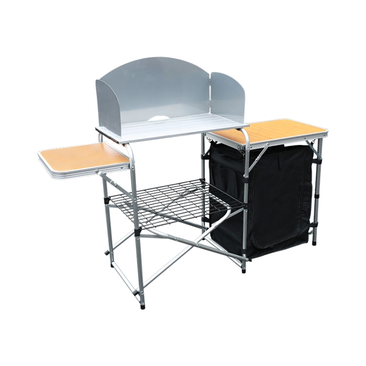 Aluminum Wholesale Factory Portable Folding Camping Picnic Kitchen Foldable Tables