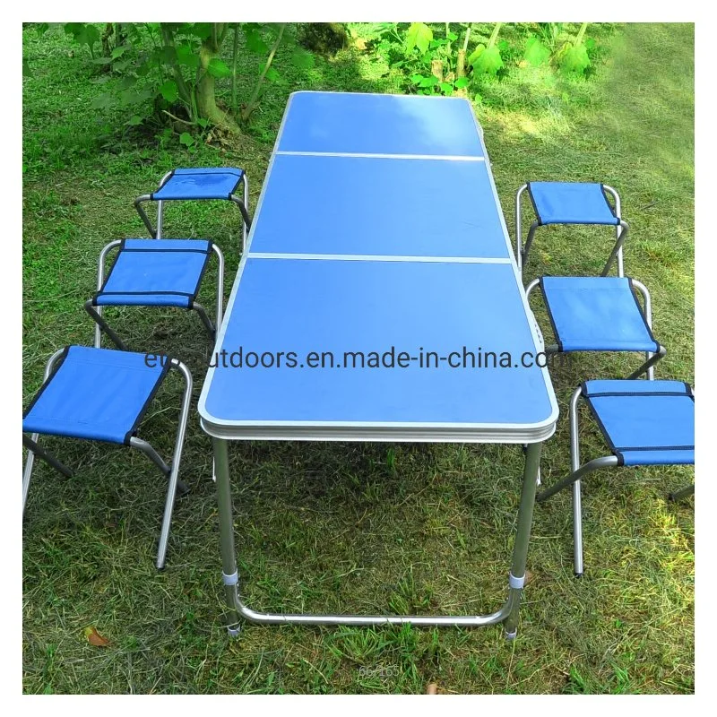 Outdoor Suitable Portable Aluminium Folding Table Camping Party Table Chair Set with Handle