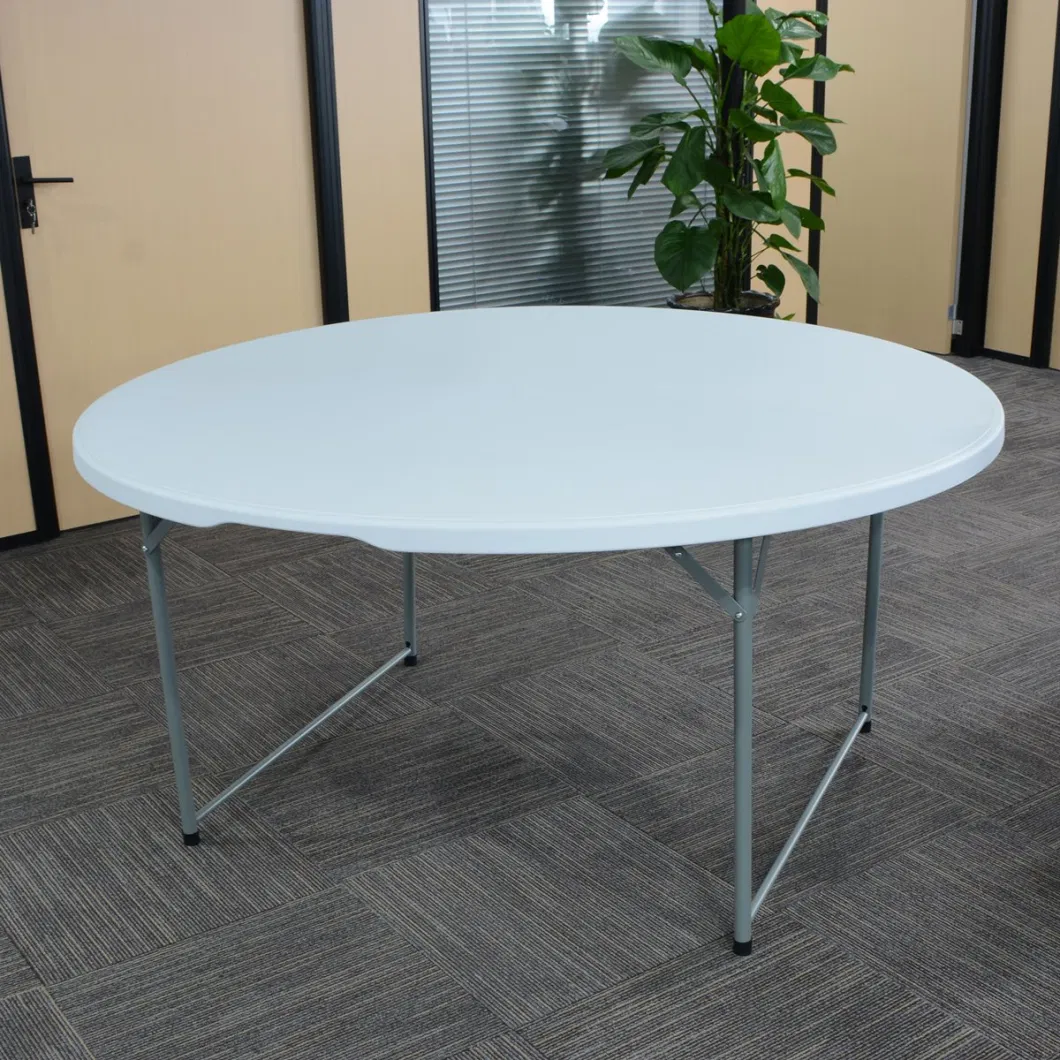 Good Price 5FT 60&quot; Outdoor Banquet Dining HDPE Plastic Party Round Folding Tables