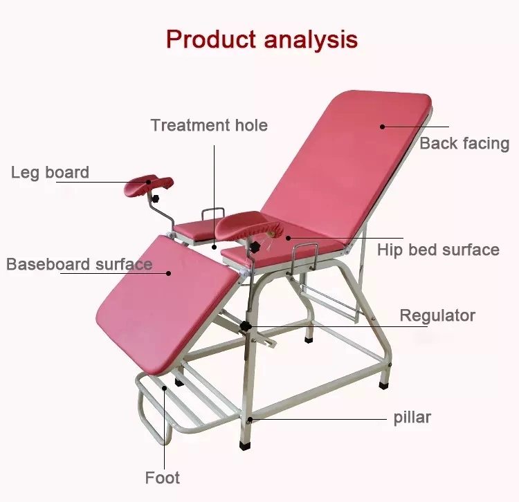 Stainless Steel Gynecology Examination Table Medical Obstetric Delivery Bed for Hospital Equipment
