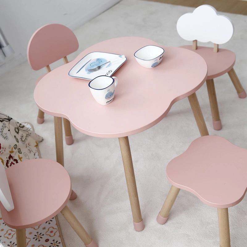 Preschool Daycare Nursery Furniture Set Wood Kids Study Table Chairs Dining Desk