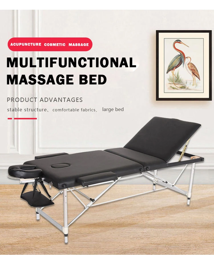 Sponge Filling Folding Full Back Metal Bed Body Massage Table