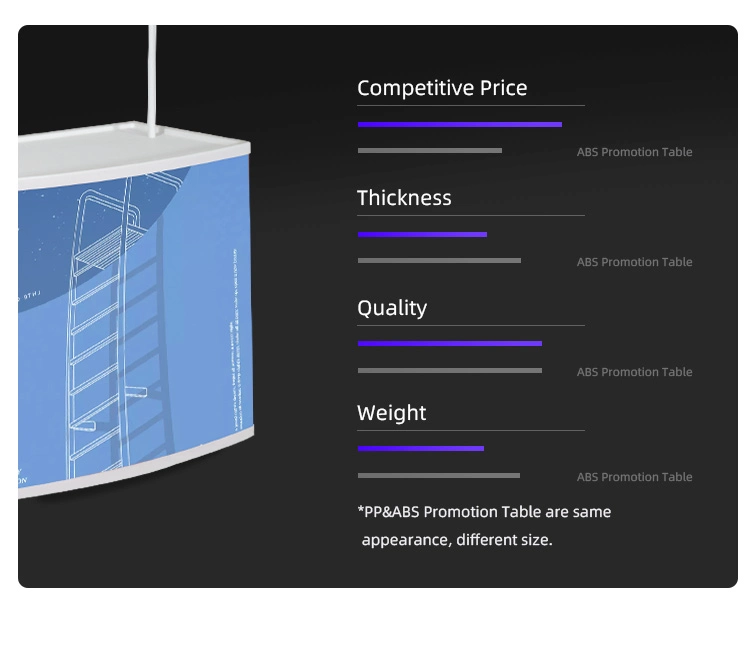 Plastic Foldable Booth Promotion Table Trade Show Table