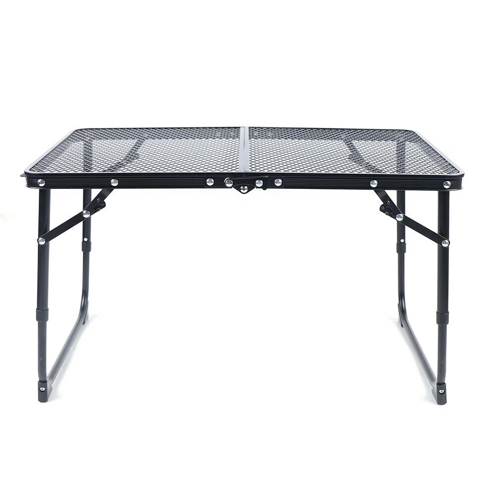 Aluminum Alloy with Adjustable Legs Outdoor Cheap Wire Mesh Folding Picnic BBQ Garden Table