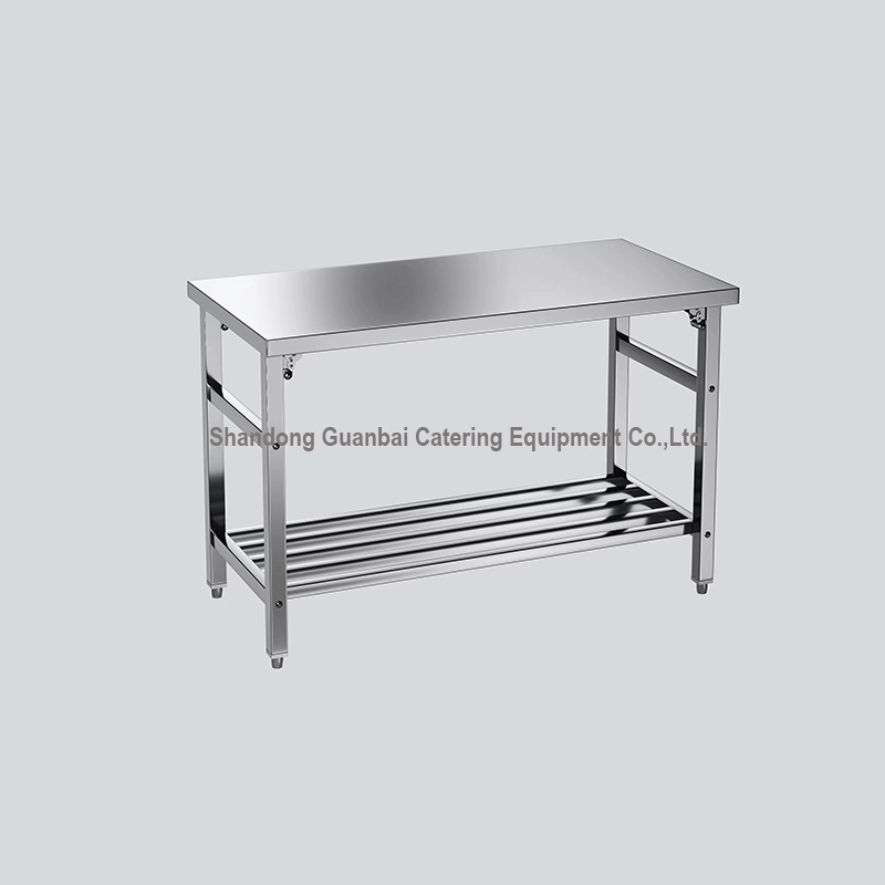 Guanbai Buffet Work Table Stainless Steel Folding Outdoor Tables Stainless Steel Workbench Inox Table