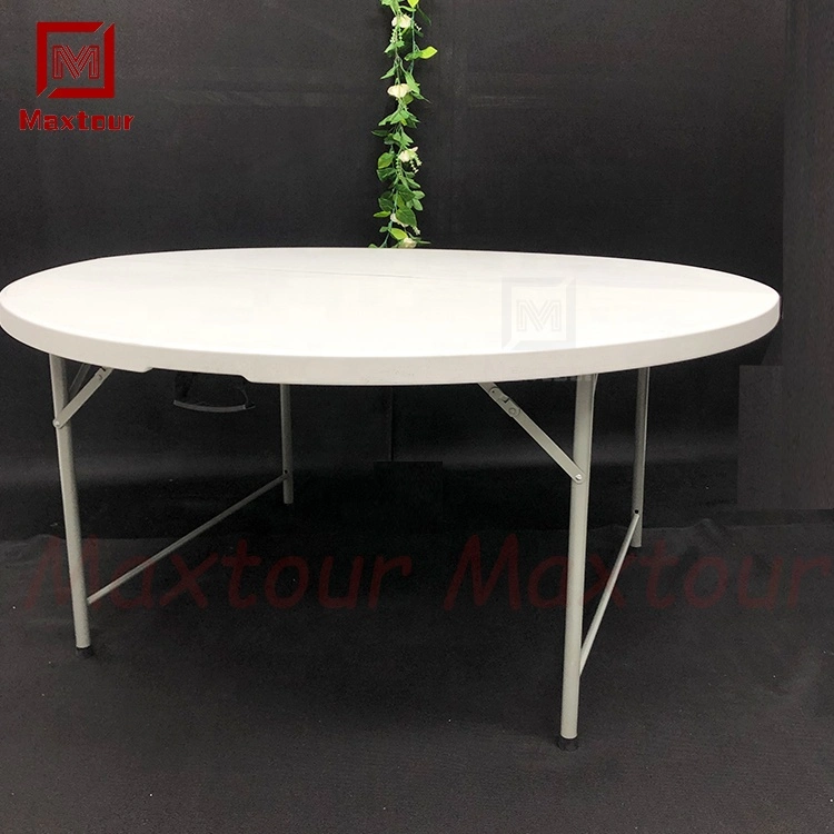 Wedding Hotel Banquet Dining Round White Plastic Folding Table