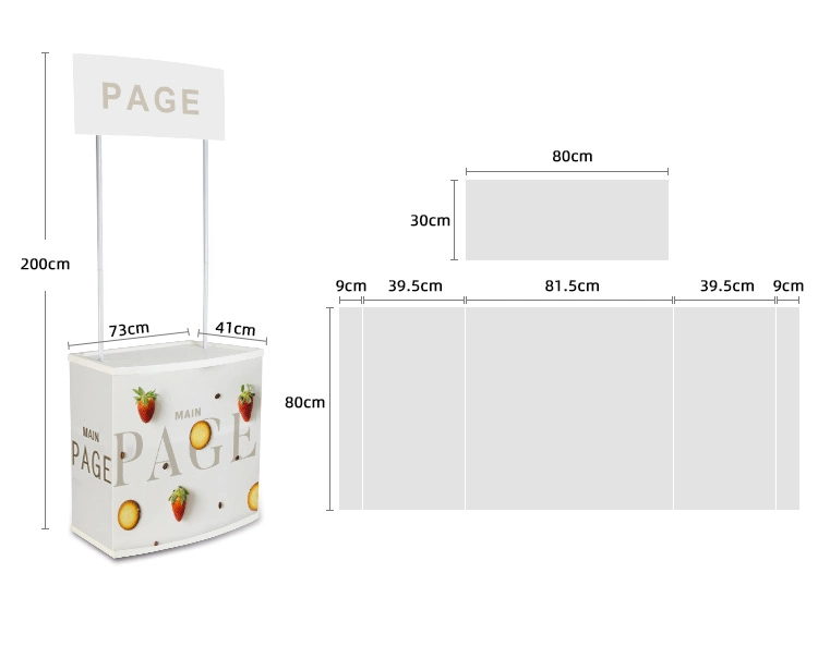 Plastic Foldable Booth Promotion Table Trade Show Table