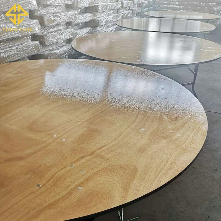 Fohsan Wholesale Round Plywood Folding Banquet Event Tables