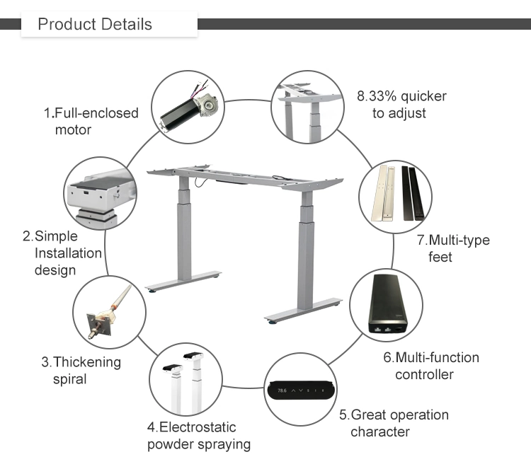 2020 Top Quality Folding Office Table Height Adjustable Desk