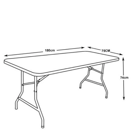 8 FT 96 Inch Garden Banquet Wedding Party Center Folding HDPE Plastic Tables for Events