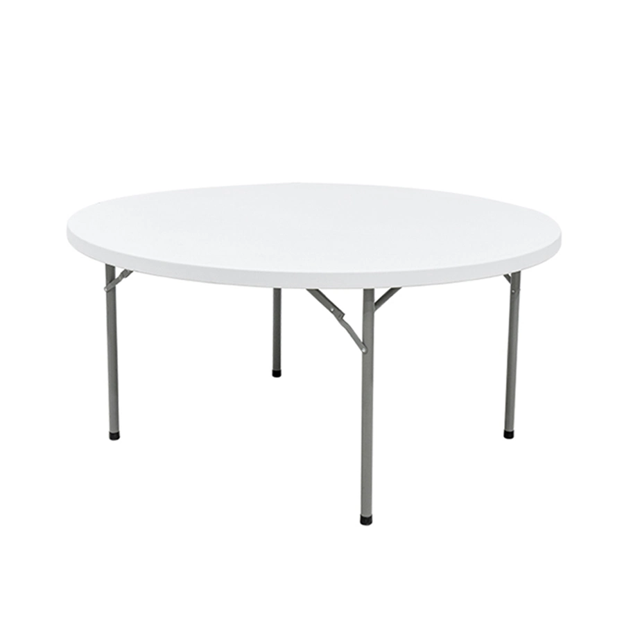 Wedding Banquet One Piece Top 60 Inch White Plastic Round Folding Tables for Events Party