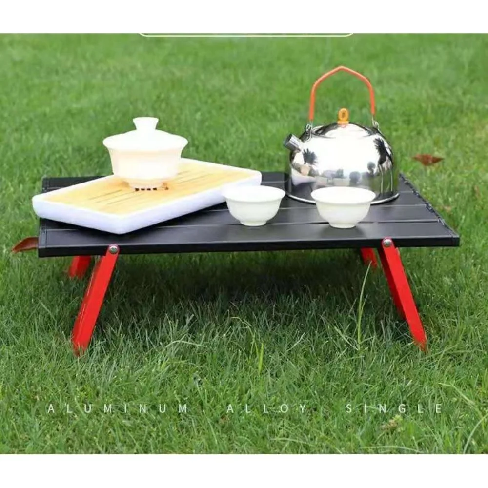 Aluminum Alloy Mini Folding Beach Table Portable Picnic Table Lightweight Compact Small Tea Dining BBQ Table for Travel Hiking Outdoor Camping Bl20299