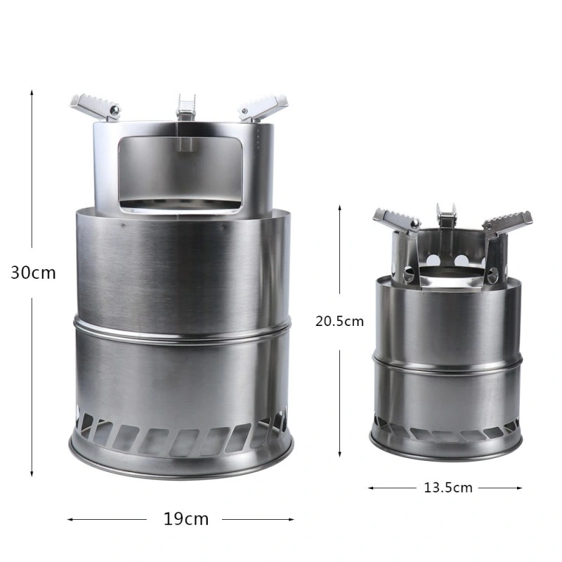 Outdoor Foldable Firewood Camping Wood Stove Alcohol Stove Smokeless Charcoal Stove