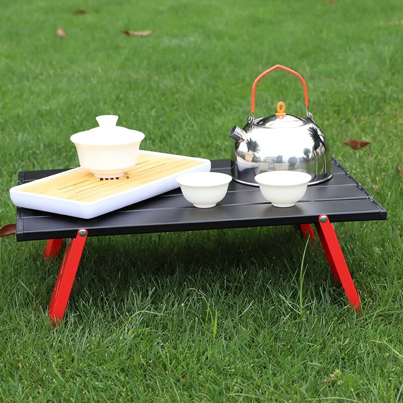 Wholesale Aluminum Alloy Portable Small Egg Roll Camping Kitchen Table Foldable Lightweight