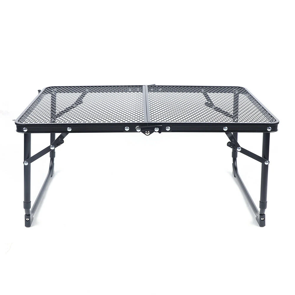 Aluminum Alloy with Adjustable Legs Outdoor Cheap Wire Mesh Folding Picnic BBQ Garden Table