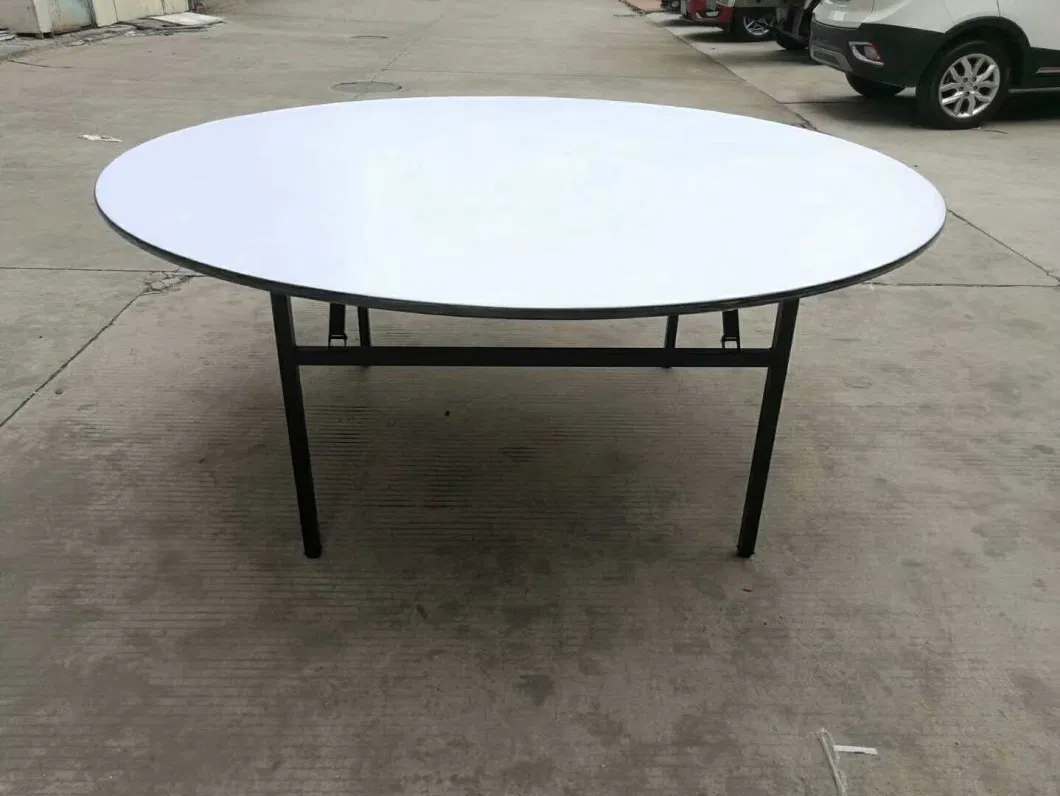 Chinese Factory Wholesale for Rectangle Round White PVC Plywood Folding Table
