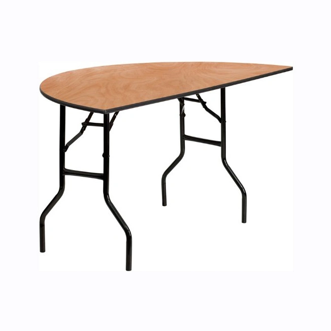 Dia. 60 Inch Half-Round Plywood Folding Banquet Outdoor Table