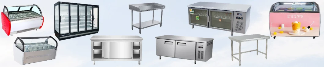 Promotional Stainless Steel Double Layer Folding Work Table for Commercial Kitchen Equipment