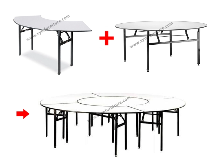More Style Wedding Restaurant Hotel Banquet Round PVC Folding Dining Table (XYM-T01)
