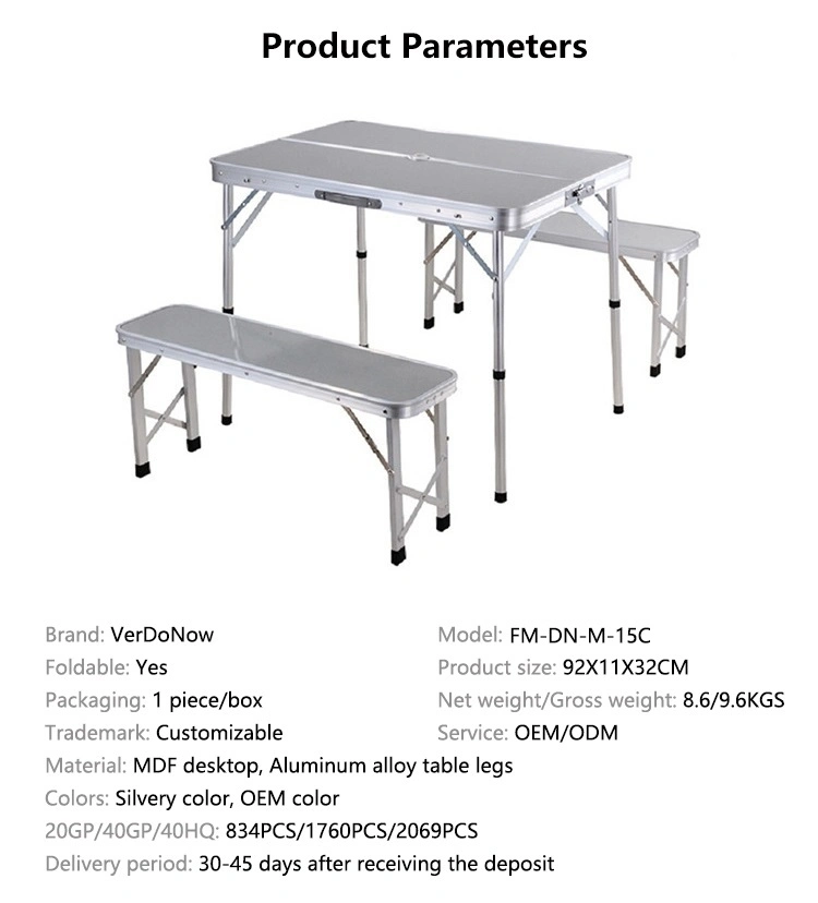 Collapsable Desk Aluminum Camping Table Folding