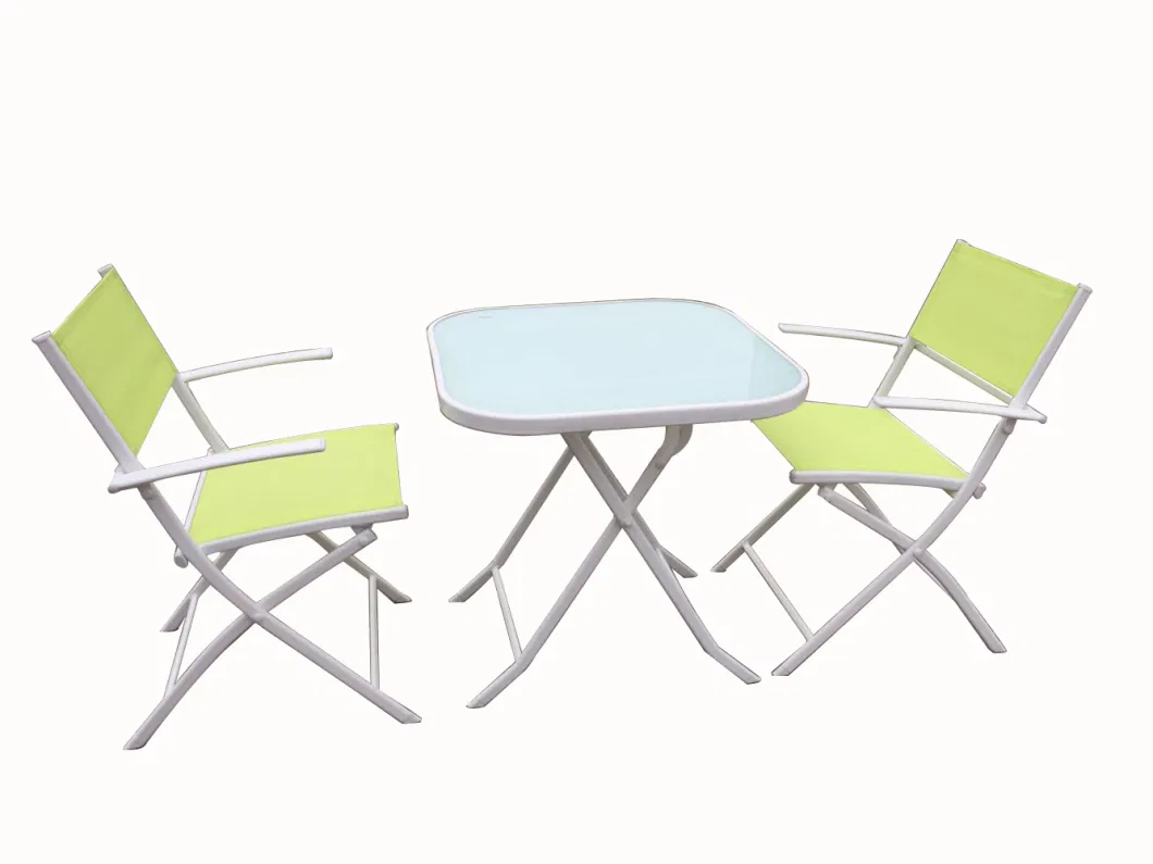 High Quality Dining Bistro Set with Foldable Table and Two Chairs