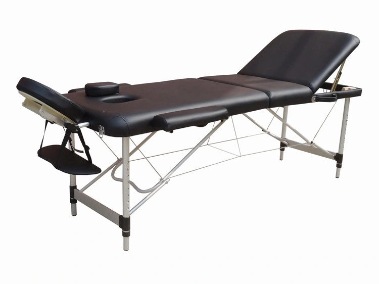 2 Section Folding Adjustable Height Massage Table, Aluminum Massage Table, Chiropractic Table
