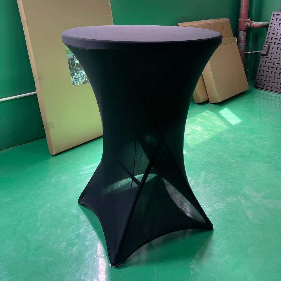 32 Inch HDPE Black White Bar Height Plastic Round Folding Cocktail Table for Party Events