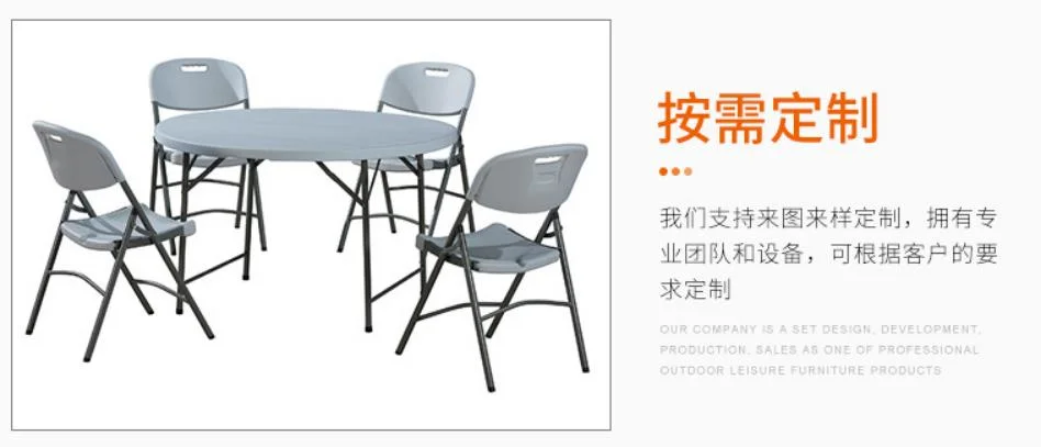 Folding Round Table Portable Large Round Table for 2-4 People