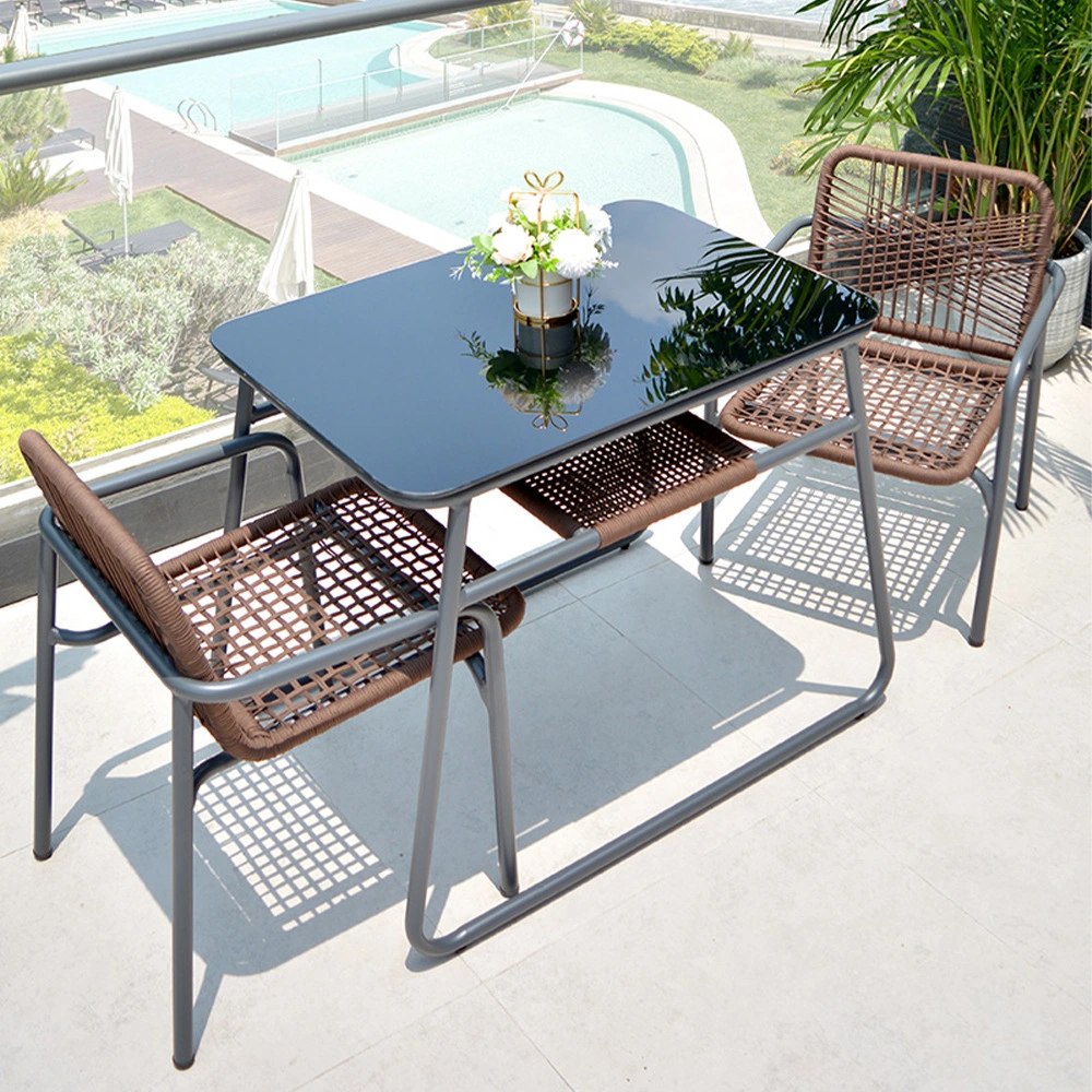 Outdoor Garden Courtyard Premium Steel Folding Patio Bistro Set Space Saving Furniture Foldable Balcony Table and Chairs