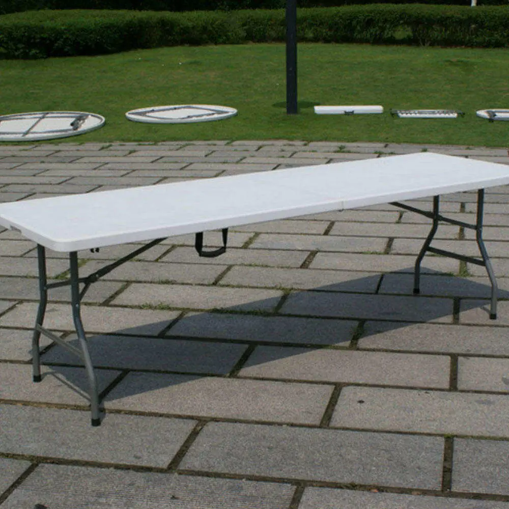 Wholesale Price 8 Foot Sturdy Portable Long Plastic Folding Laptop Table for Party