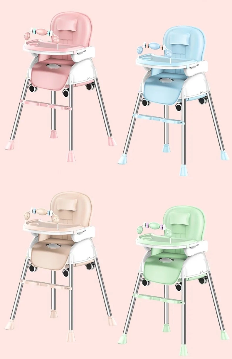 High Quality Multi-Functional Children&prime; S High Chair Portable Folding Kids Table Dining Chair