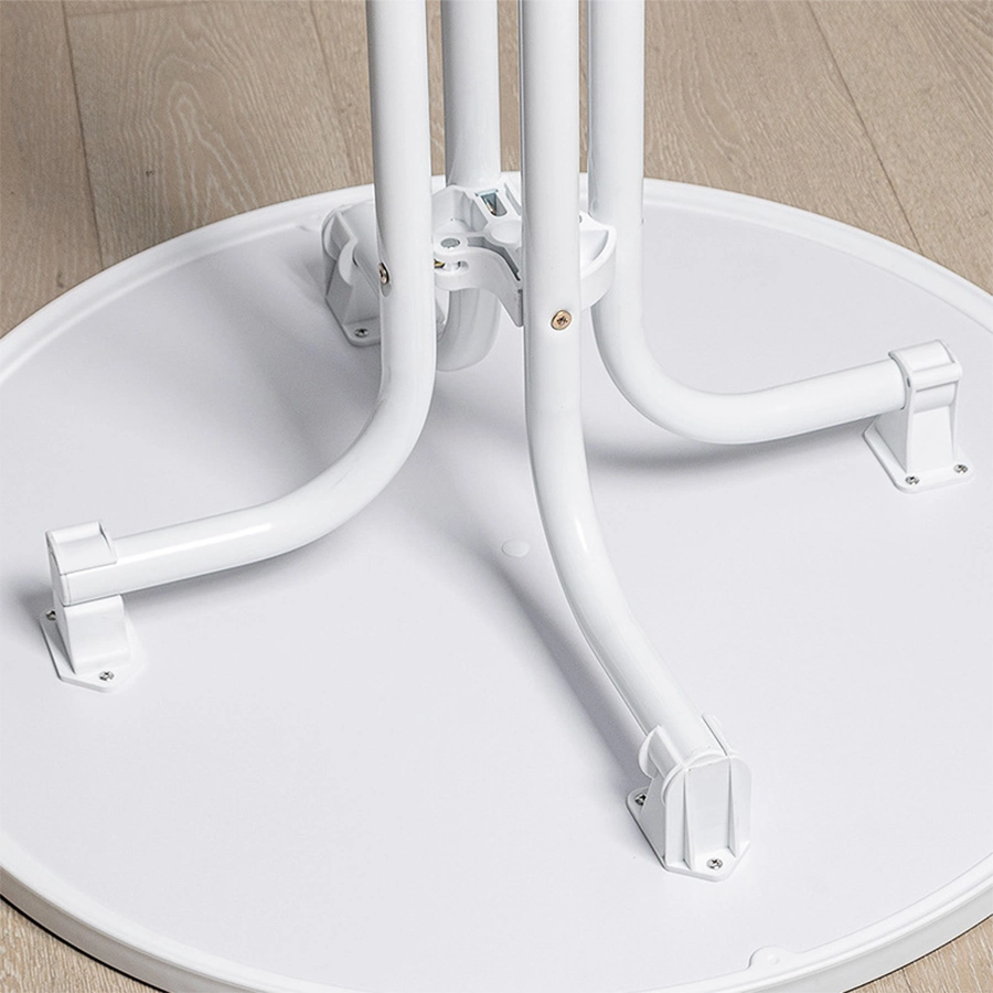 European White Round Plastic High Bar Folding Cocktail Table for Events Party