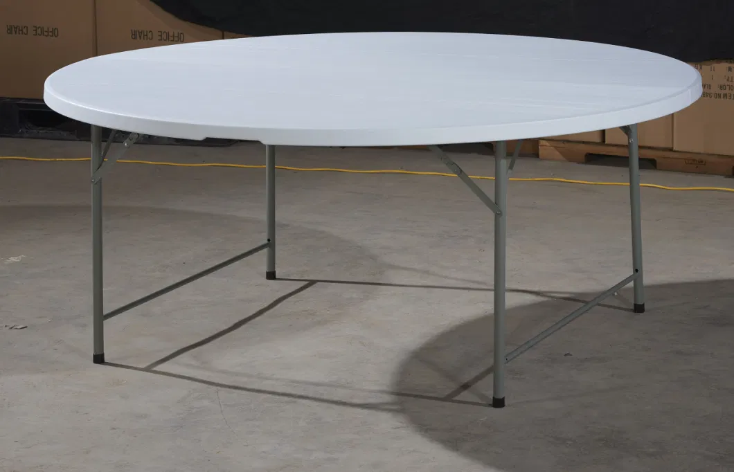 6 Feet HDPE Plastic Round Foldable Banquet Table