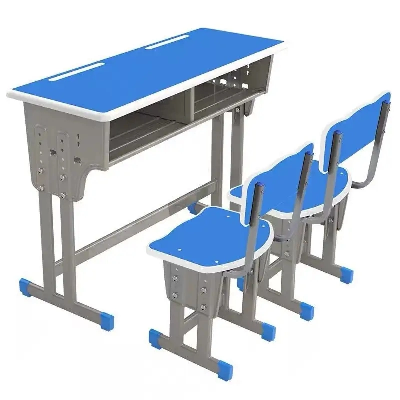 Adjustable Desk Folding Table for Primary School Classroom Plastic Chair Table for Sale