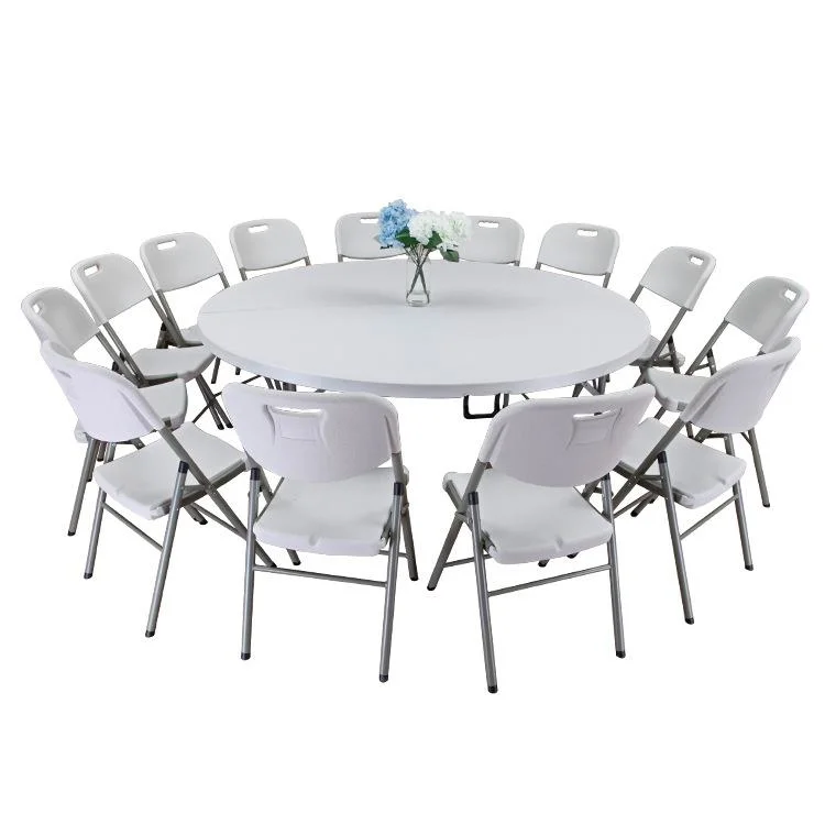 Wedding Banuqet 60 Inch Fold in Half Top 5FT White Round Folding Tables