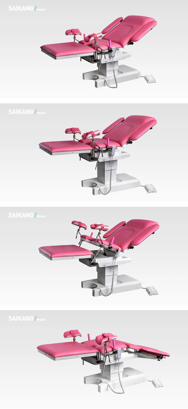 A99-7 Saikang Professional Foldable Medical Examination Operation Bed Electric Gynecology Delivery Table Price