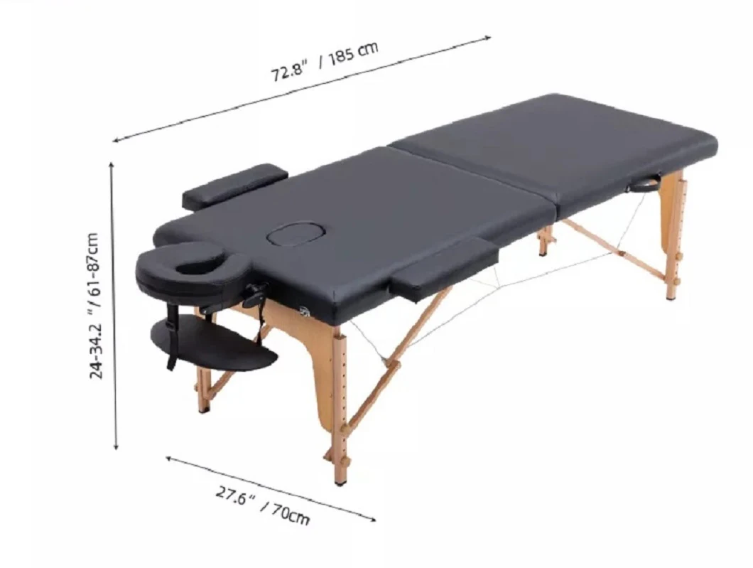 Commercial Height Adjustable Salon Portable Folding Massage Table
