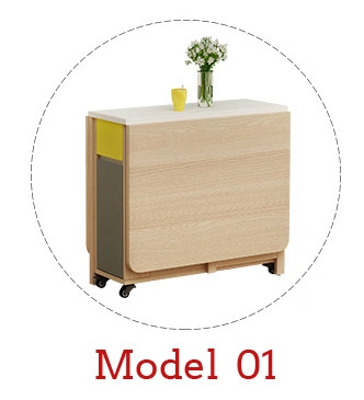 Large Capacity Folding Modern Minimalist Nordic Wood Dining Table