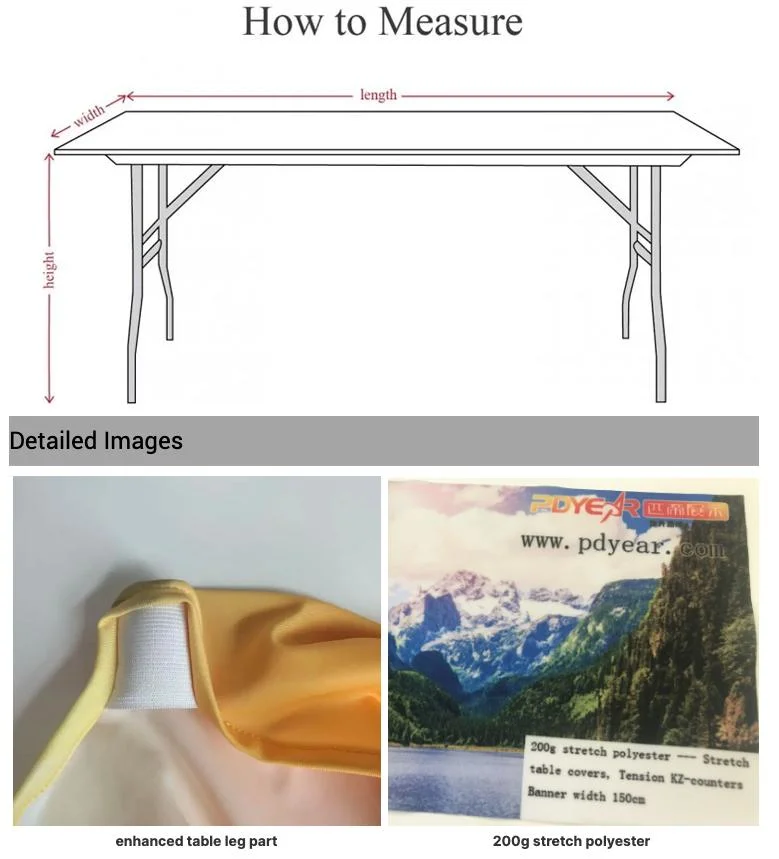 Custom Printing 6 Foot Tablecloth Fitted Folding Trade Show Table Cover Table Throw