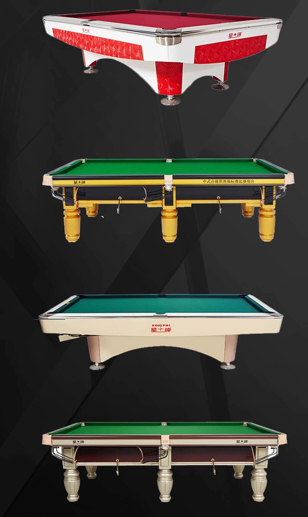 Latest Playing Snooker Billiard Pool Table Snooker &amp; Billiard 8FT Folding Snooker Pool Billiard Table