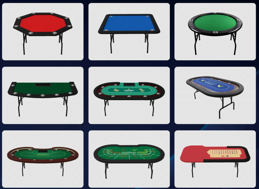 84 Inch Deluxe Folding Poker Table with Folding Steel Leg