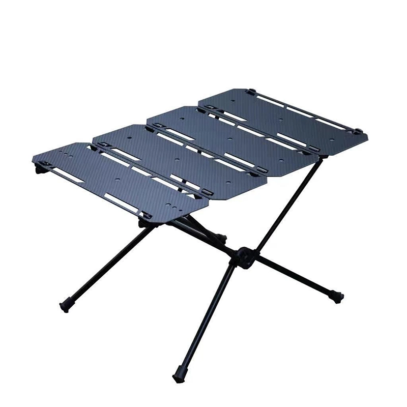 Outdoor Folding Self-Driving Picnic Barbecue Table Coffee Table Lron Drain Rack Table