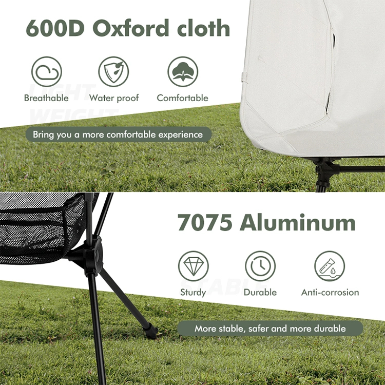 Outdoor Folding Lightweight Custom Logo Aluminium Picnic Camping Chair and Table Set