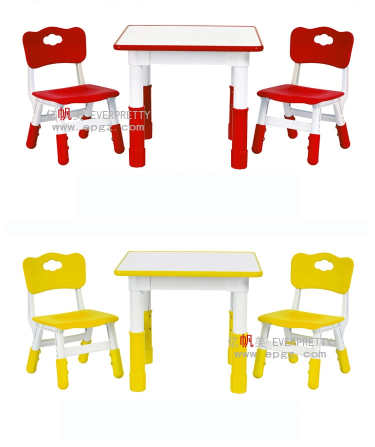Kids Study Table Set Children Plastic Folding Table and Chair