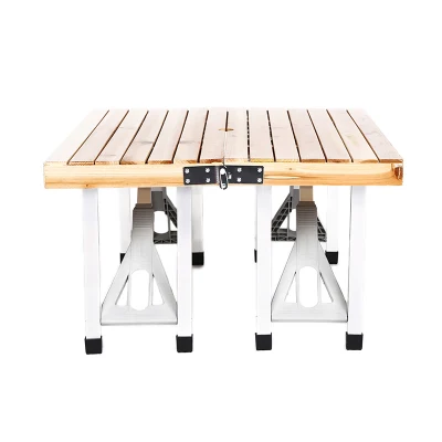 Mesa de picnic portátil de madera pequeña Mesas de camping plegables